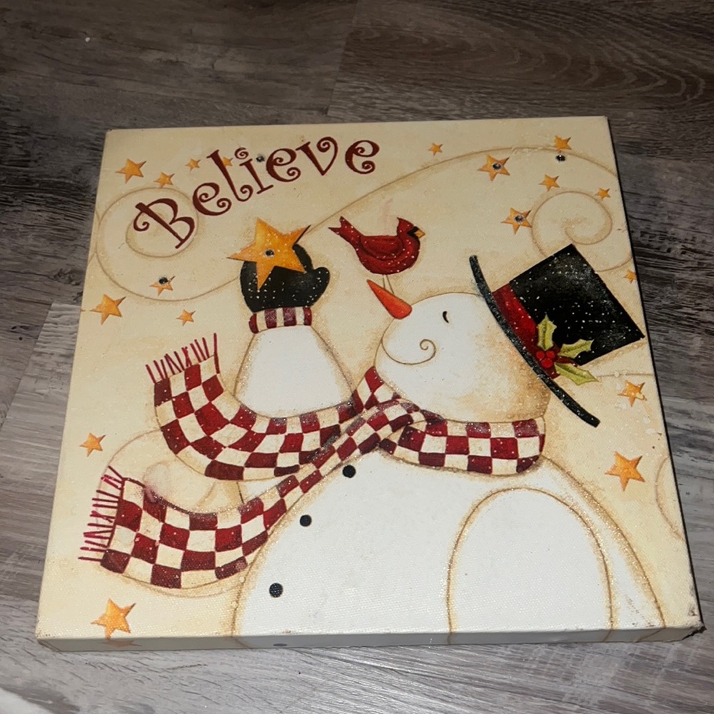 December Home Holiday Expressions canvas wall art with LED lights